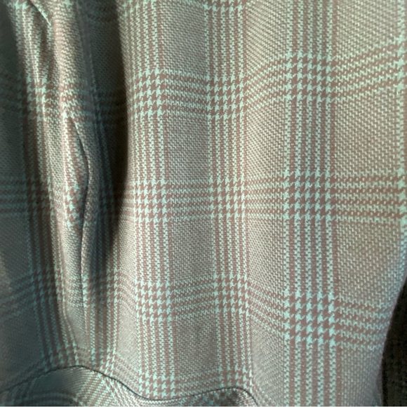 Modcloth State Of Grace Fit Flare Green Plaid Soft Swing Knee Length Dress SZ 1X - Picture 14 of 16